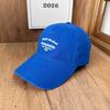 American casual washed soft top baseball cap early autumn embroidery old cap widened brim couple outdoor outing