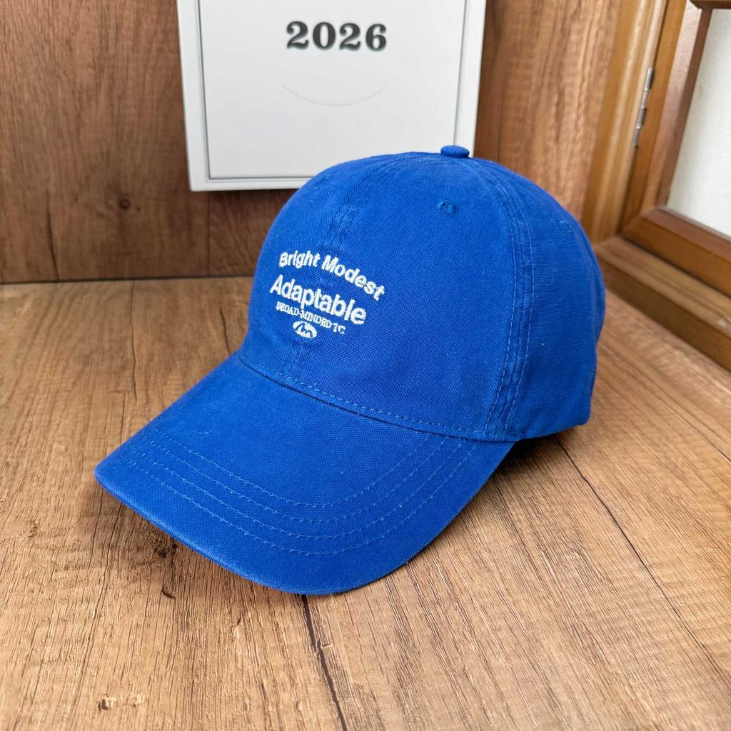 American casual washed soft top baseball cap early autumn embroidery old cap widened brim couple outdoor outing