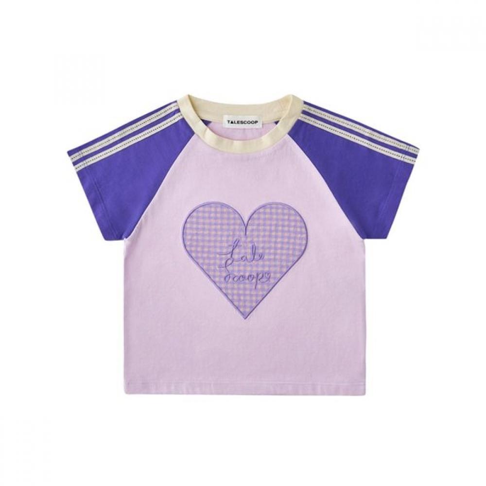 

LiTTle Ground Check HearT Naglan T shirT 76314 332 07 PURPLE/110