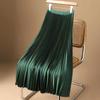 Satin Pleated A-Line High Waist Skirt: Summer 2025 Mid-Length