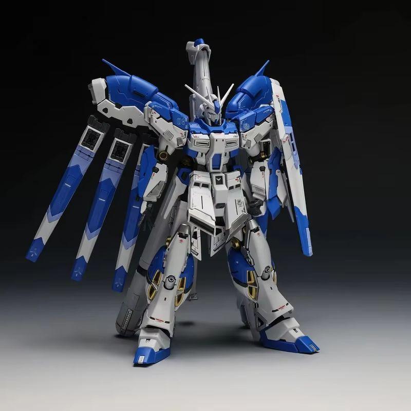 RG 1/144 Hi-Nu Gold & Silver Plated Gunpla Assembly Model Kit Mobile Suit Action Figure With 3 Bonus Masks Anime Mecha Toy Gifts