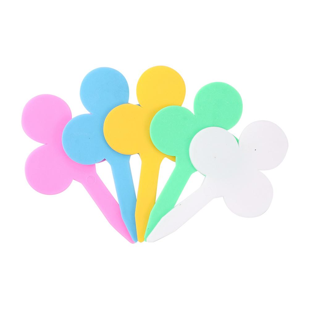 100Pcs Plant Labels Heart-shape Clover-Shape Waterproof Flower Herb Nursery Tags Garden Balcony Potted Plants Marking Signs