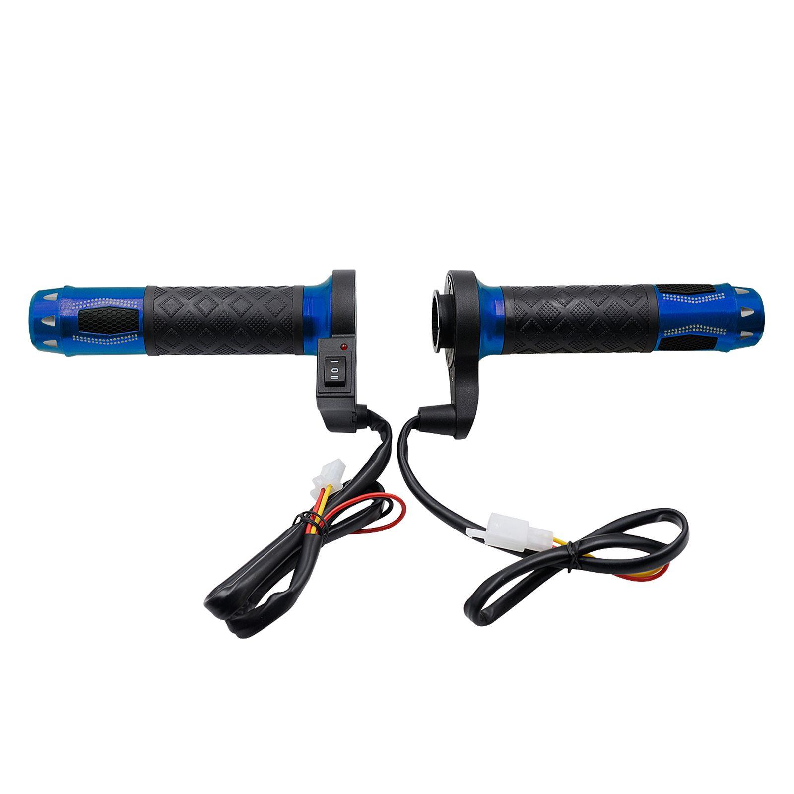 

12V Heated Grips Handlebar Warm Heater 22Mm Universal Alu Gold For Motorcycle синий