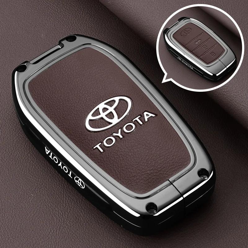 svagd6 Zinc Alloy Car Remote Key Case Cover for Toyota CHR Prado Prius Camry Corolla RAV4 - Durable Replacement Key Shell Accessory