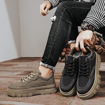 New Fashion Autumn And Winter Men's Low Top Martin Boots Students Male Boys Trending Soft Sole Work Shoes Labor Protection Martin Sneakers