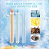 Silicone Ice Straw Mold Reusable Drinking Straw Mould Milkshakes Ice Straw Maker Tool for DIY Beverage Milk Teas Straw