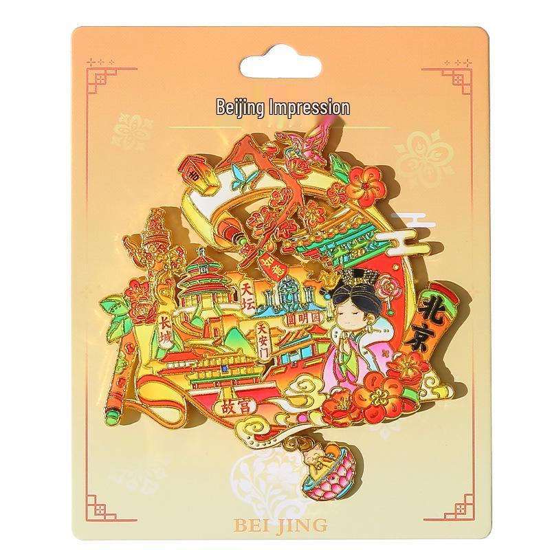 Beijing Landmarks Magnetic Refrigerator Sticker: Chinese Style Souvenir Gift