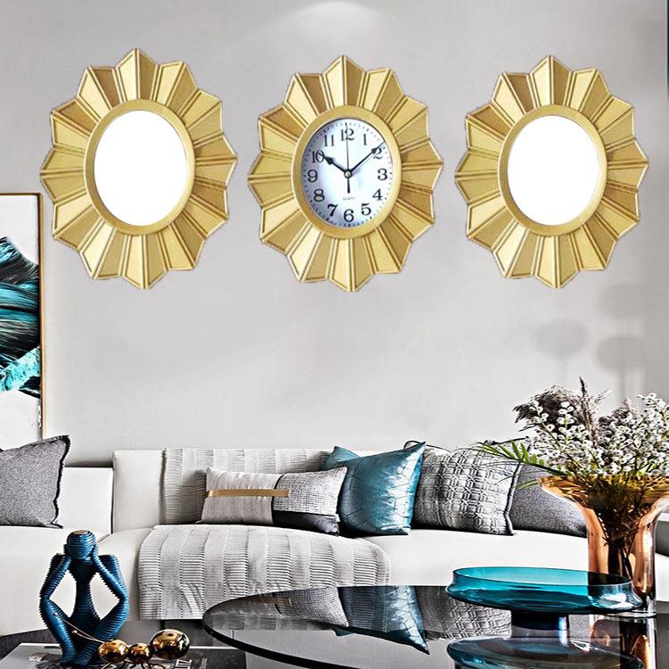 Living Room Wall Clock Home Table Sofa Background Wall Clock Modern Minimalist Abstract Art Wall Clock Triple Wall Clock