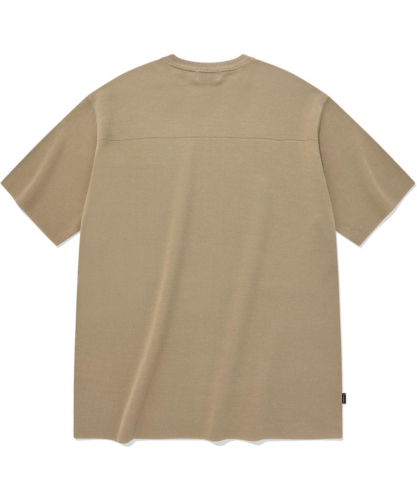 COVERNAT Basic Round Half Knit Beige