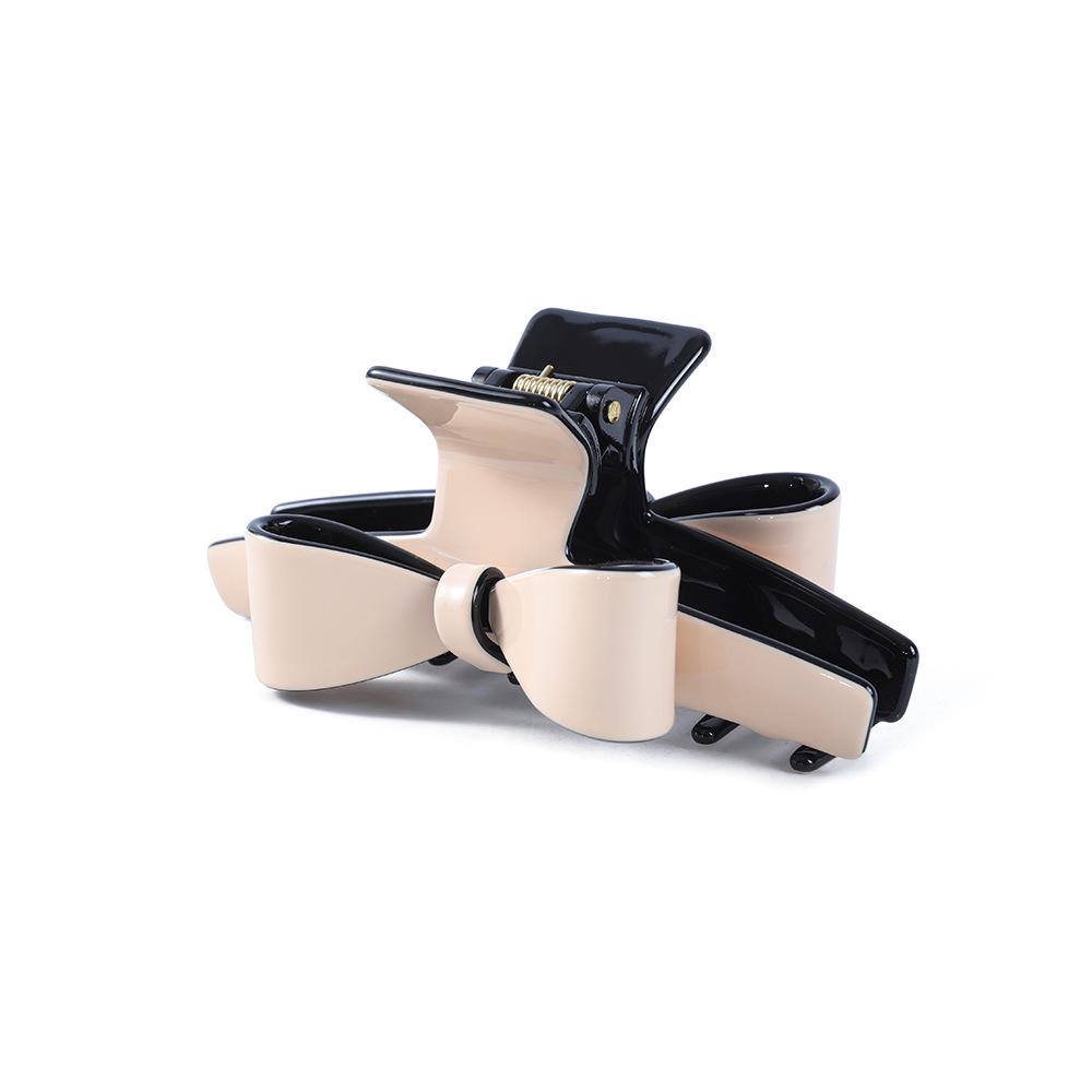 High-End Acetate Bow Hair Clip for Women - Stylish Half Updo  Bun Accessory