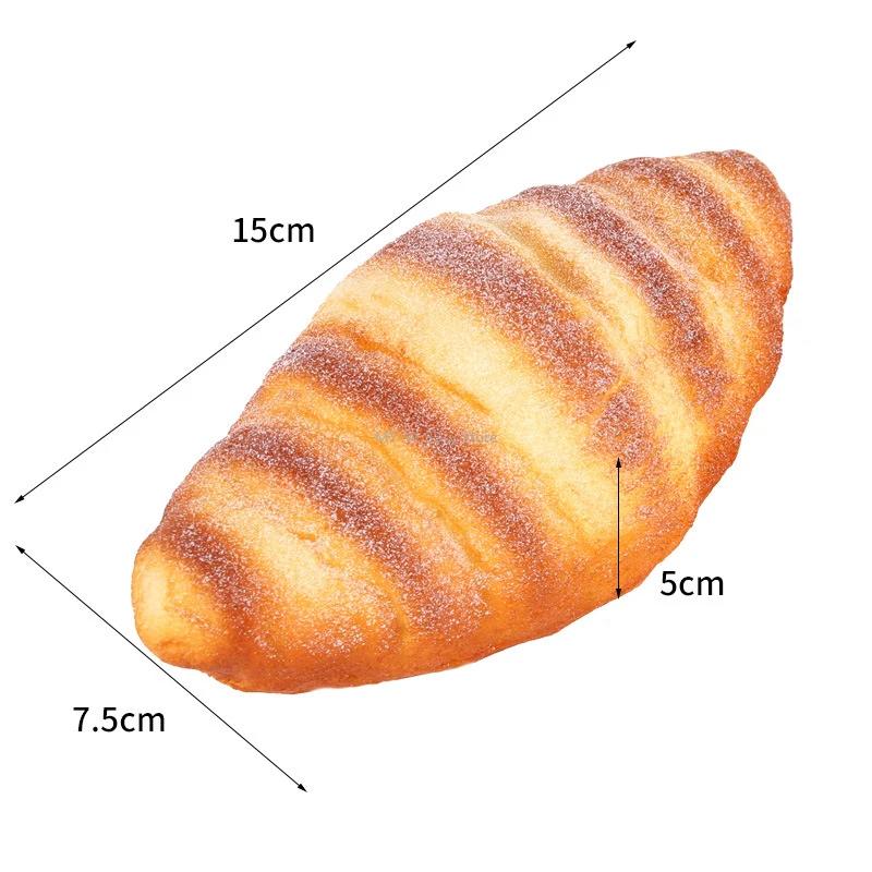 Simulation Ornaments Baking Shop Decor Artificial Bread Cake Toast Soft PU Baguette Model Food Fake Bread Photography Props