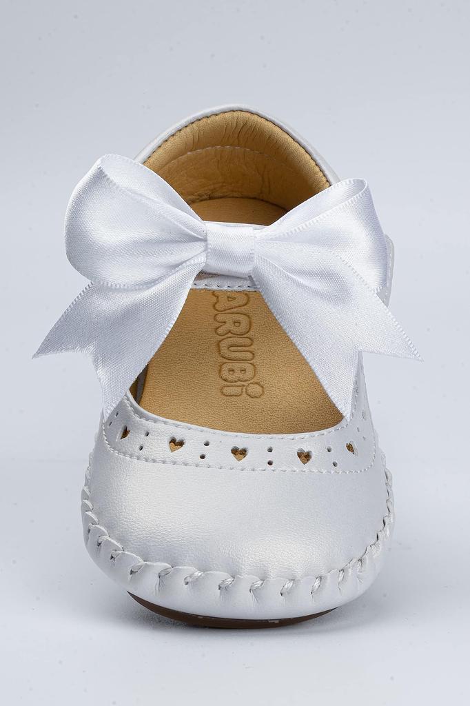 KARUBI Baby Erste Schuhe für jeden Tag Made in Größe Schuhe, Mädchen, Tragen, Handgefertigt, Taiwan, Weiß, 14.5cm