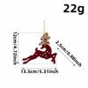 Red Flocked Velvet Christmas Tree Ornament Glitter Trim Xmas Pendant Tree Hanger  Festival Layout