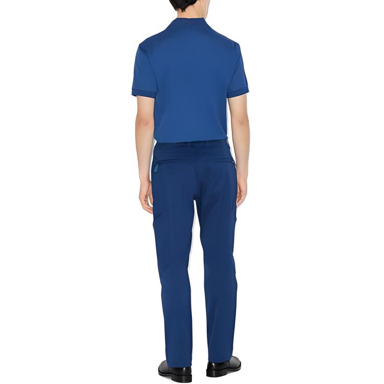 Burberry EKD-embroidered cotton-silk polo shirt 80707721
