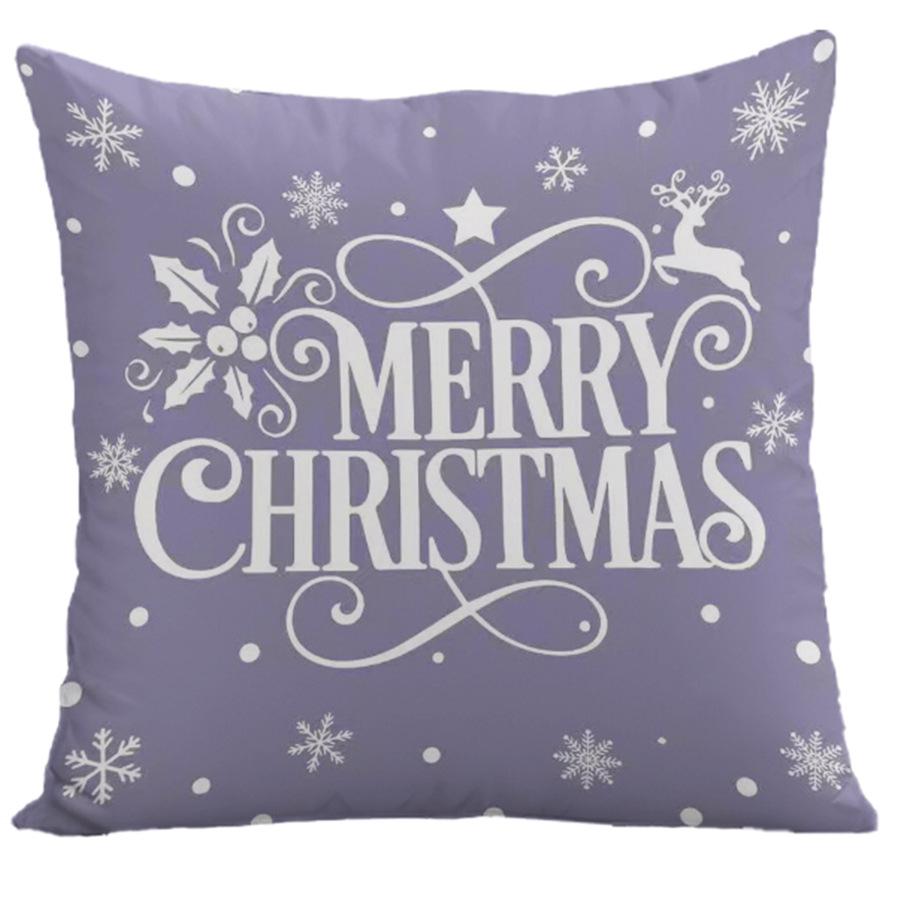 Federa per Cuscino Stampata in Poliestere di Natale - Copricuscino per Divano di Casa - Decorazione per Soggiorno