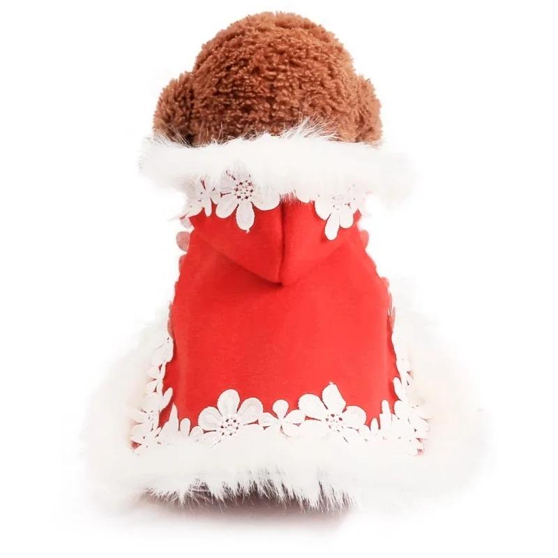 Dog Clothes Autumn and Winter Puppies Dog Clothes Autumn Cat Clothes Pets New Year Holiday Fashion Cloak