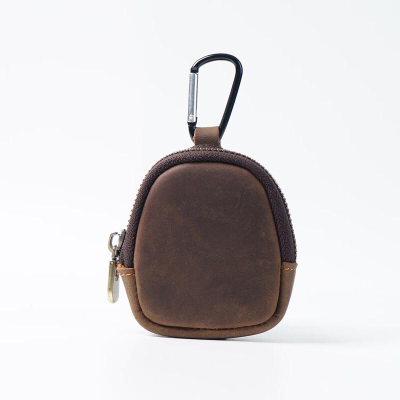 Genuine Leather Shell Zipper Coin Wallet