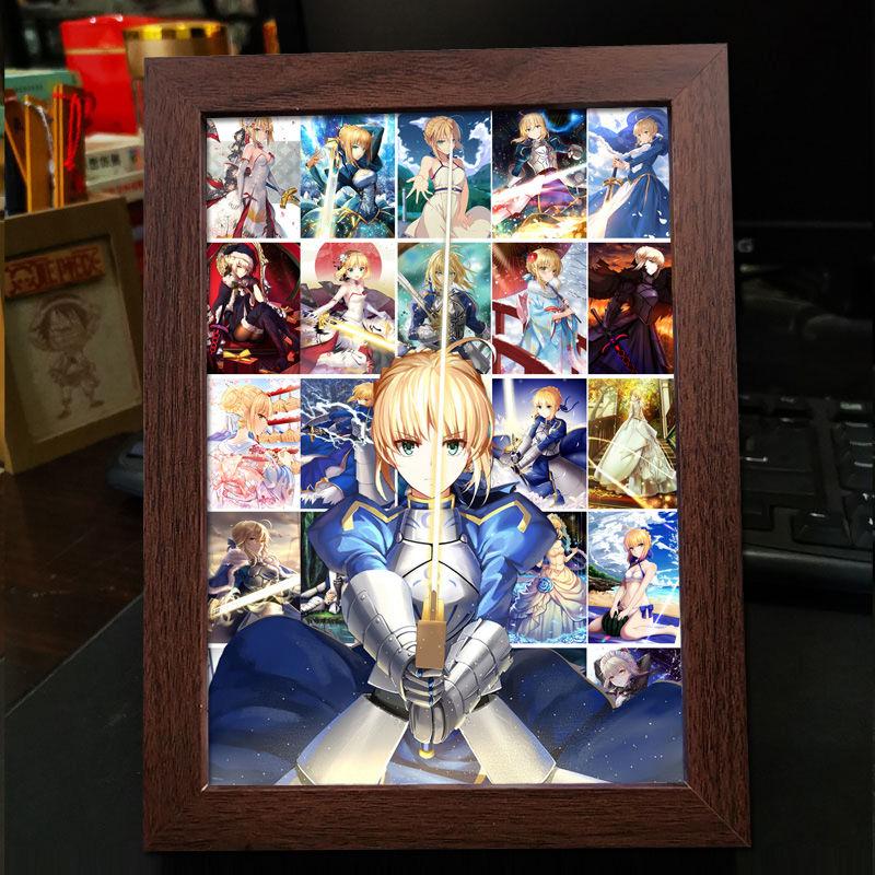 

Украшение для фоторамки на тему судьбы с изображением Сэйбер (Артурия Пендрагон) - Готовая фото/художественная витрина в подарок saber3