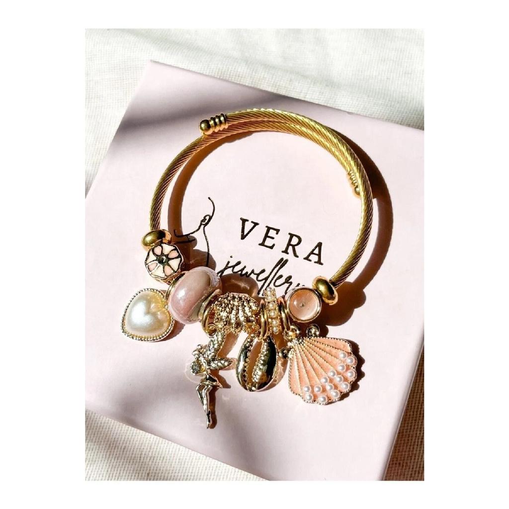 Vera Jewelery Steel With Seashell Charm