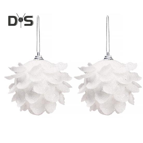 

2/3 шт. Белые рождественские шары, блестящие цветы, пенопластовые шары, украшения для рождественской елки, подвеска для праздничной вечеринки, свадьбы, домашнего декора 10cm A