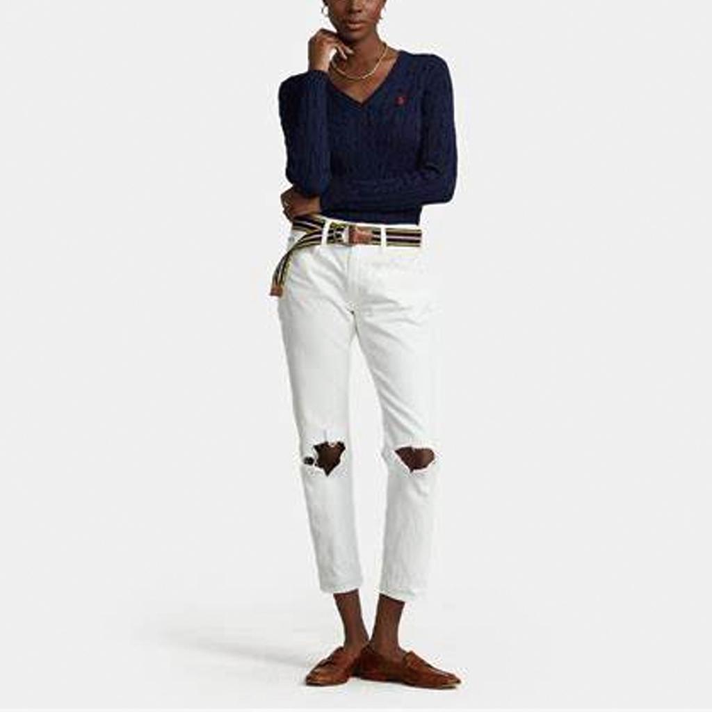 Polo Ralph Lauren Solid Slim Fit Sweater Women Sweater Blue 211580008-007