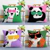 Cartoon Animal Cute Pillow Case Plush Fabric Soft Double Sided Print Home Sofa High Quality Cushion Cover Throw