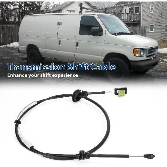 

YC2Z-7E395-AC Automatic Transmission Gear Shift Cable Compatible with Ford Econoline E150/E250/E350 with E4OD/4R100 1997-2004