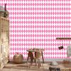 Harlequin Diamonds Wallpaper, Powder Pink and White, Powder Pink Background, 50x1000