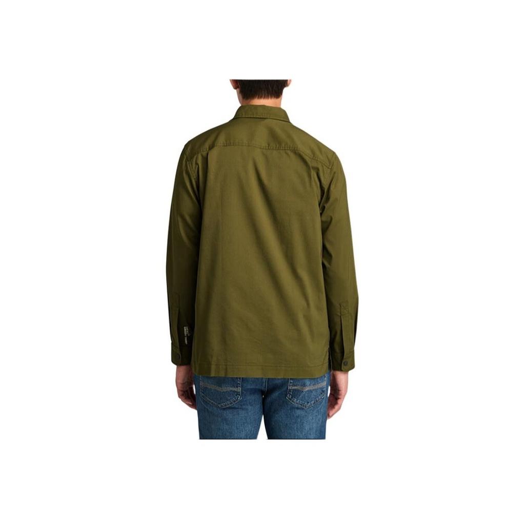 Timberland Outdoor Casual Multi-Pocket Loose Fit Long Sleeve Shirt Men Shirts Dark-Olive-Green A68WU-302