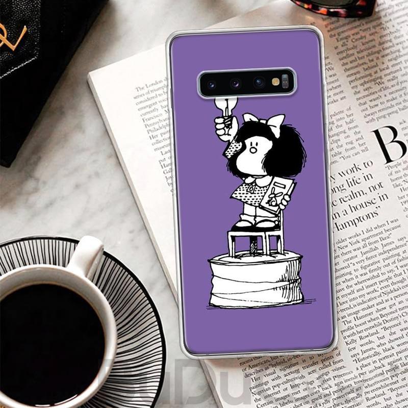 

Обложка мультяшная Мафальда для Samsung Galaxy M12 M21 M30S M31 M32 Чехол для телефона M51 M52 Note 20 Ultra 10 Plus 9 8 J4 J6 + J8 M11 Samsung F62