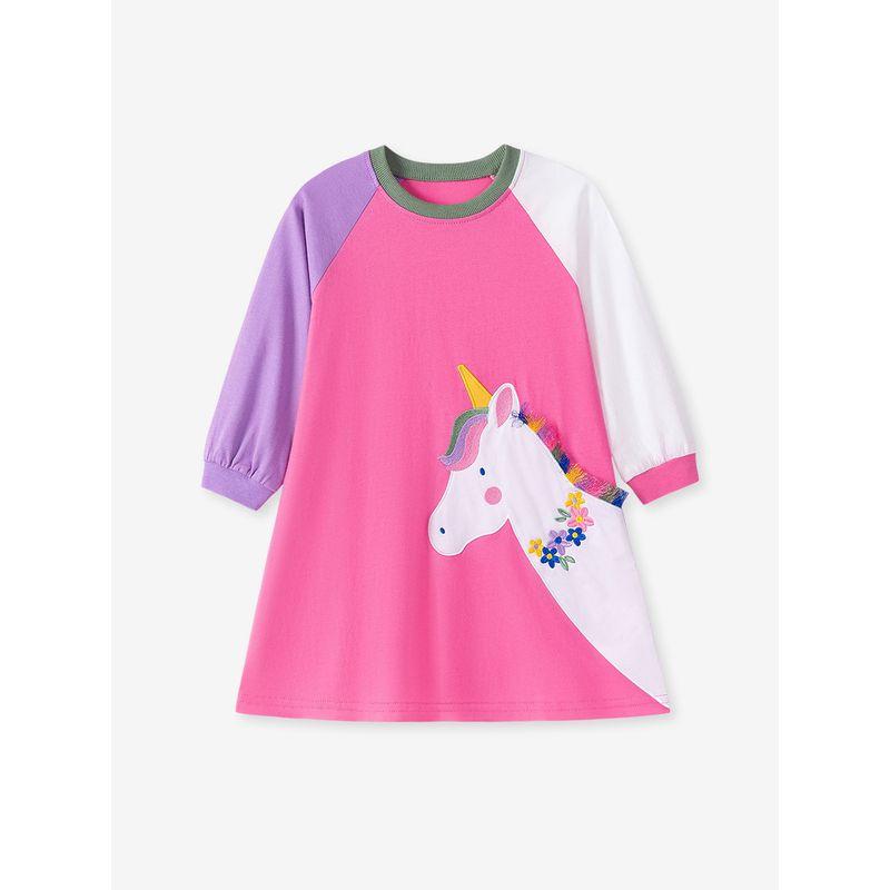 Little Maven Cross-Border Children s Dress, Autum Long-Sleeved Girl s Dress, European and American Cartoon Cotton Children s Dress S3165 3Y (100cm)