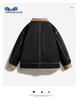 Men's Suede Plush Lined Autumn Stand-Up Collar Jacket