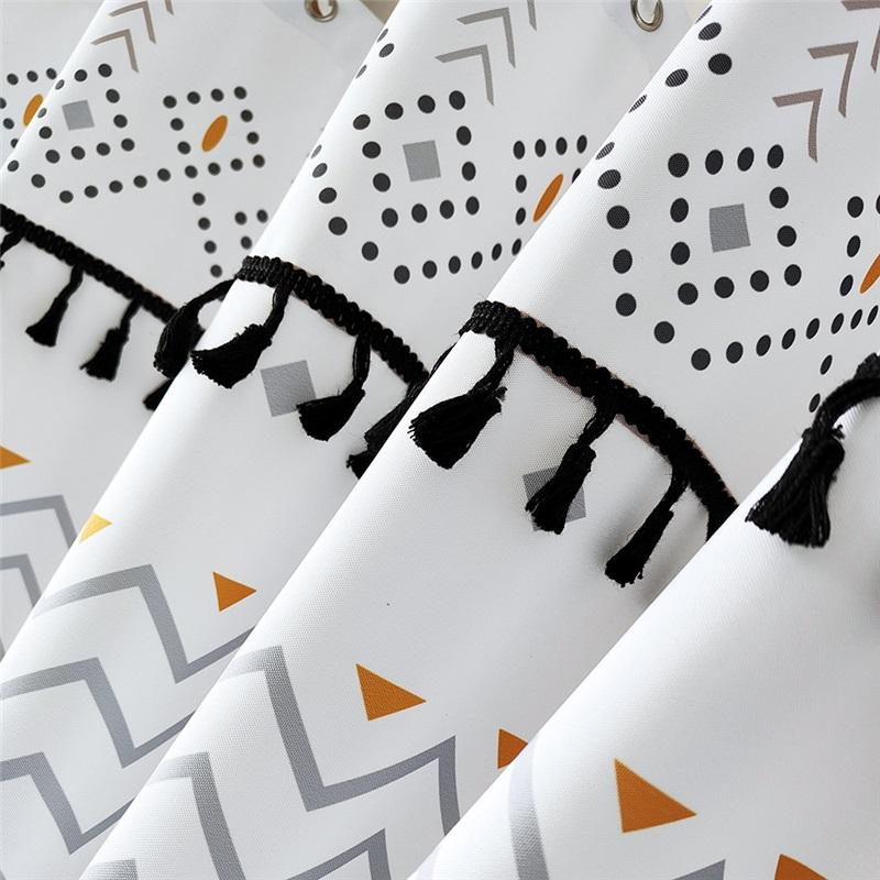 The New Line Bohemian Style Hotel Waterproof Thickened Bathroom Household Simple Shower Curtain For Toilet