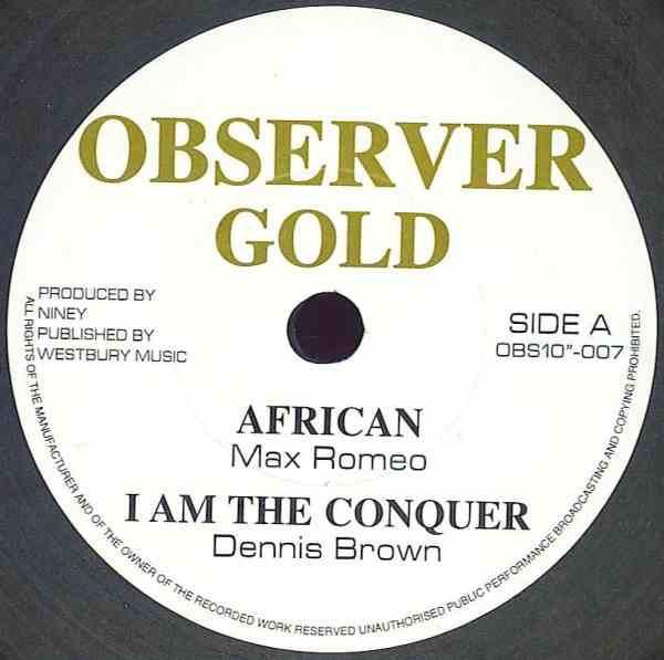 

10inch Record VARIOUS - African OBS10007 Observer Gold UK Reggae, Ska & Dub Used