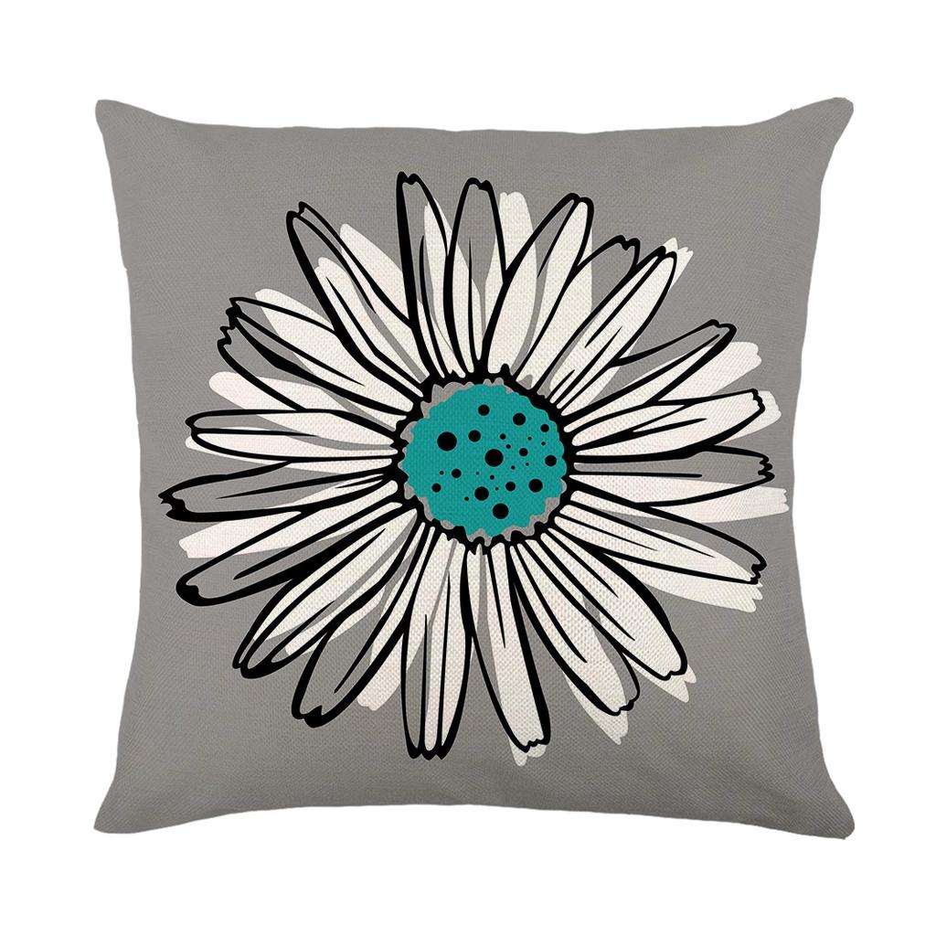 Elegant Waterproof Flower Printed Cushion Cover With Oilproof And Dustproof Features For Stylish Home Decor