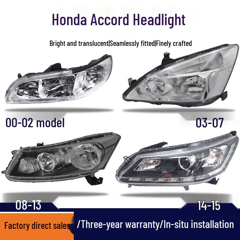 Headlight Lens Outer Shell Assembly for 1998-2017 Honda Accord: Fits 7th, 8th, & 9th Gen, High & Low Beam