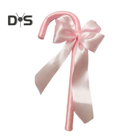 

Трость для косплея, трость для ходьбы на Хэллоуин, реквизит, палка с бантом, сценический реквизит, декоративный посох для костюмированной вечеринки на Хэллоуин розовый