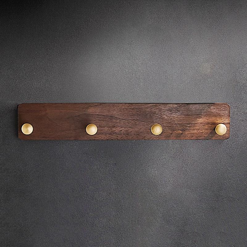 

Walnut Bathroom Rack With Hook Wall-mounted Coat Hook Rack Clothes Robe Towel Hanger Hat Bag Hooks Shower Storage Rack Shelf