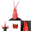 Colorful Dragon Lobster Headpiece Clawed Latex Gloves For Theatrical Performances Unique Cosplay Props