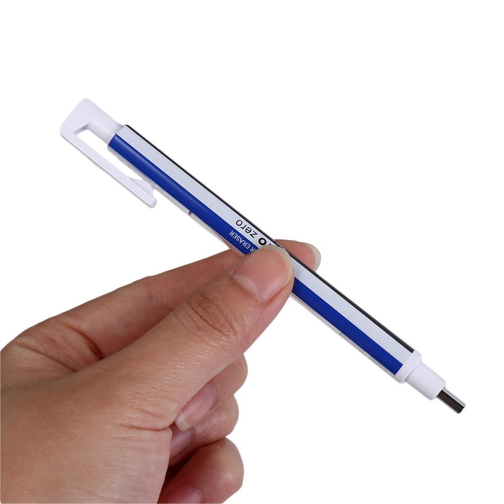 High Precision Mechanical Eraser Press Type Pencil Eraser Pen Shape Rubber Manga Highlight