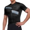 Santic Men's Short Sleeve Cycling Jersey, Breathable, Quick-Drying, for Spring and Summer, Black, Size L