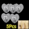 Heart Shape Transparent Hook Non Punching Plastic Love Hangers Holder Self Adhesive Key Towel Multi-Purpose Hook Wall Key Holder
