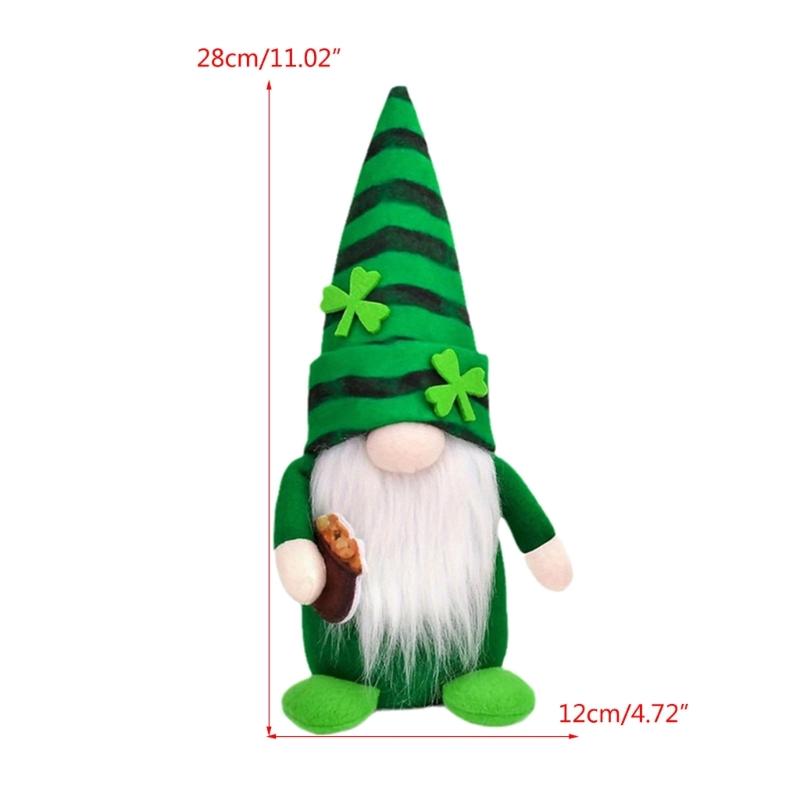 Patrick's Day Green Gnome Scandinavian Tomte Gnome Shamrock Decorations
