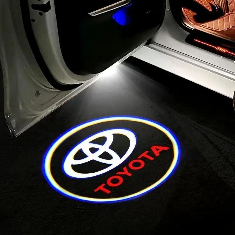 For Toyota sticker LED Car Door Welcome Light Logo Projector Lamp Laser Lamp Ghost Shadow Door Projection Light