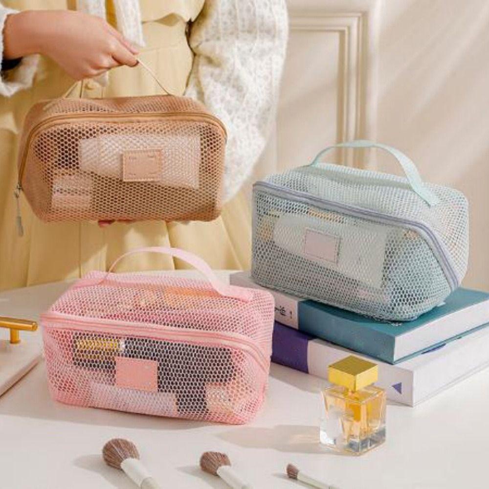 10 Colors Mesh Makeup Bag Multifunction Lipstick Organizer Bags Ladies Toiletry Storage Bag