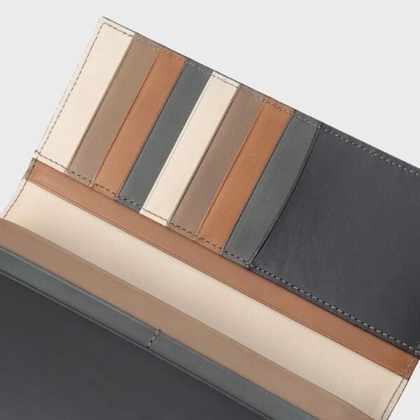 Takeo Kikuchi Antique Leather Long Dark Brown 07001530 Bi-fold Wallet, Men's, (543),