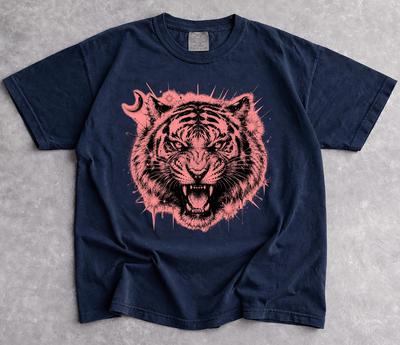 Vintage Tiger Shirt, Tiger Graphic Tee, Wild Cat Shirt, Retro Snow Tiger, Dark Tiger Shirt, Tiger Lover Gift, Wild Animals Shirt Tee