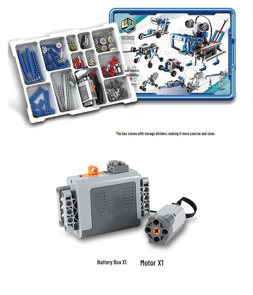 Lego-Compatible Programming Robot with Technic Building Blocks for Educational Play