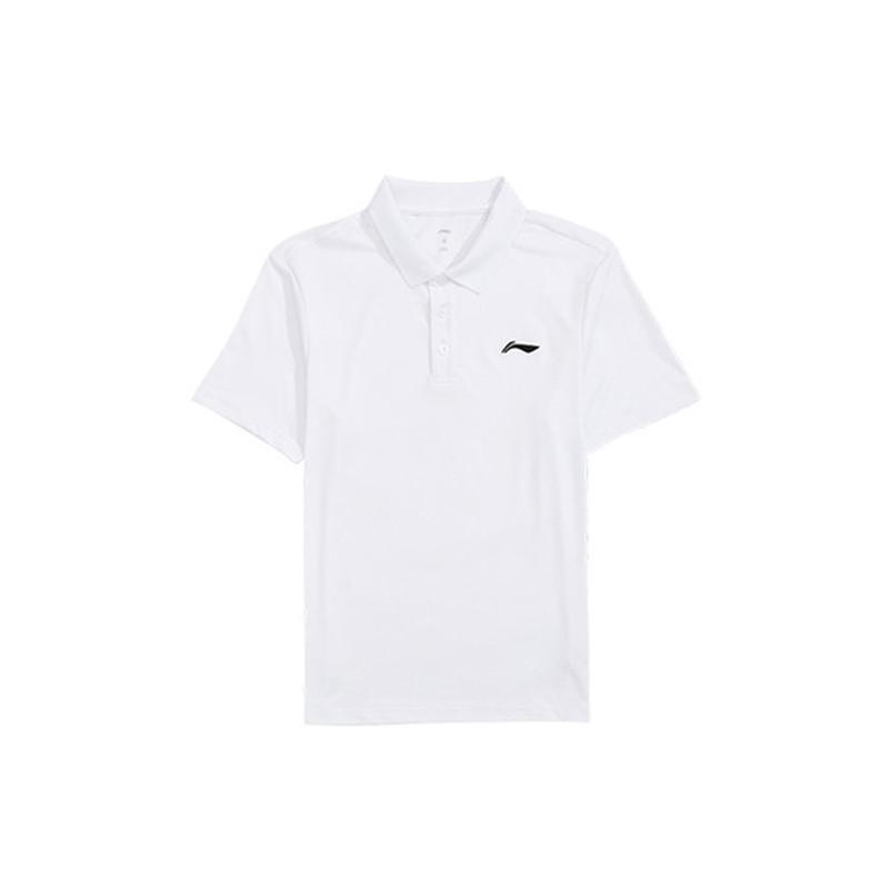 Li-Ning Casual Breathable Polo Shirt Short Sleeve Simple Cuffed Long Pants Sports Suit Men Sportswear Standard-White Black U803-1+V223-1