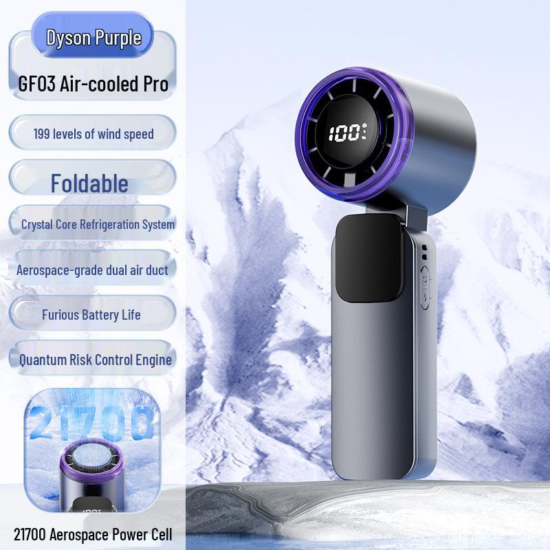 High-Speed Outdoor Handheld USB Fan: Portable, Rechargeable, Mini Hurricane Turbo.